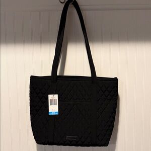 Vera Bradley Black Quilted Shoulder Tote